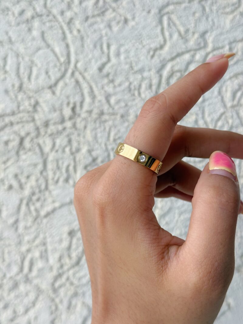 Cartier Band Ring with Diamonds