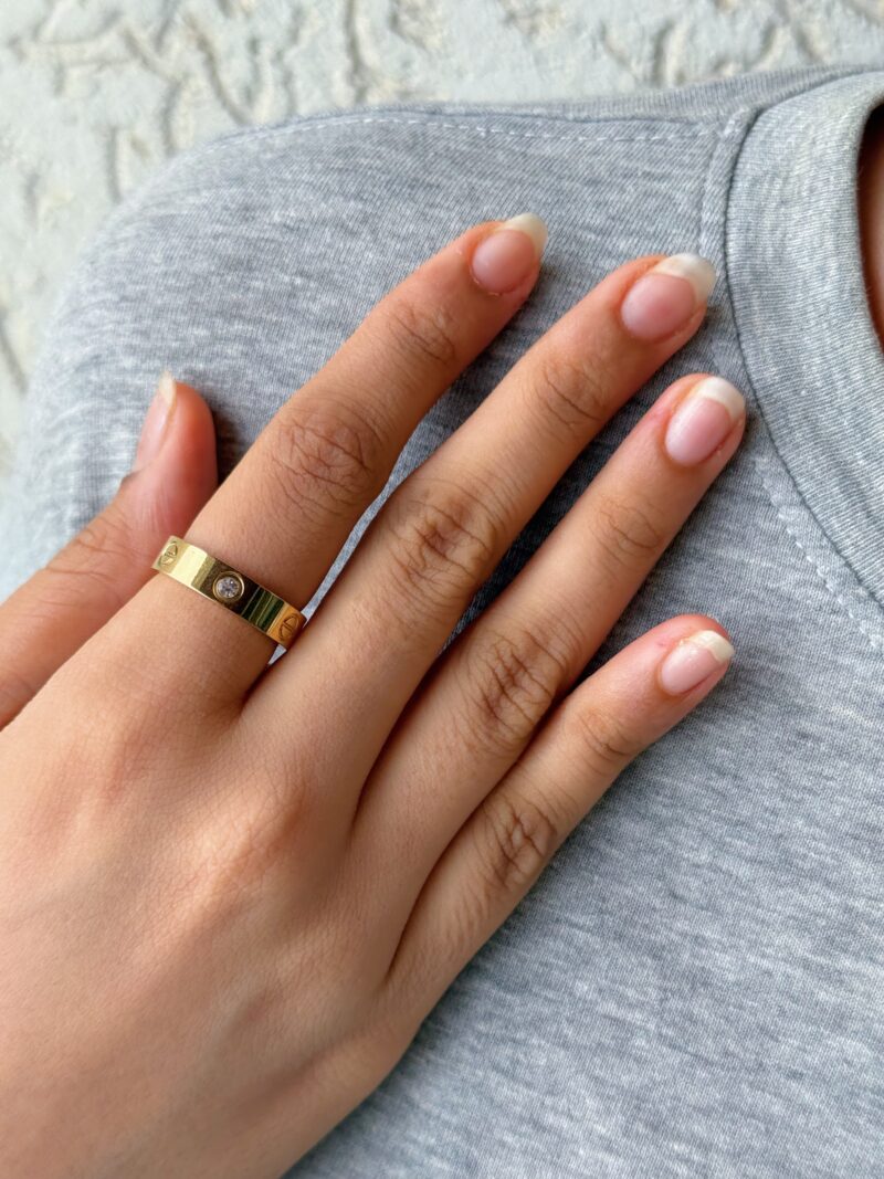 Cartier Band Ring with Diamonds - Image 2