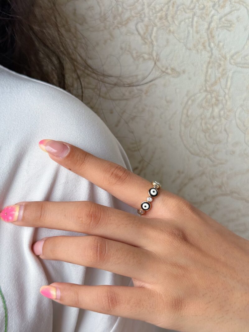 Black Evil Eye Ring