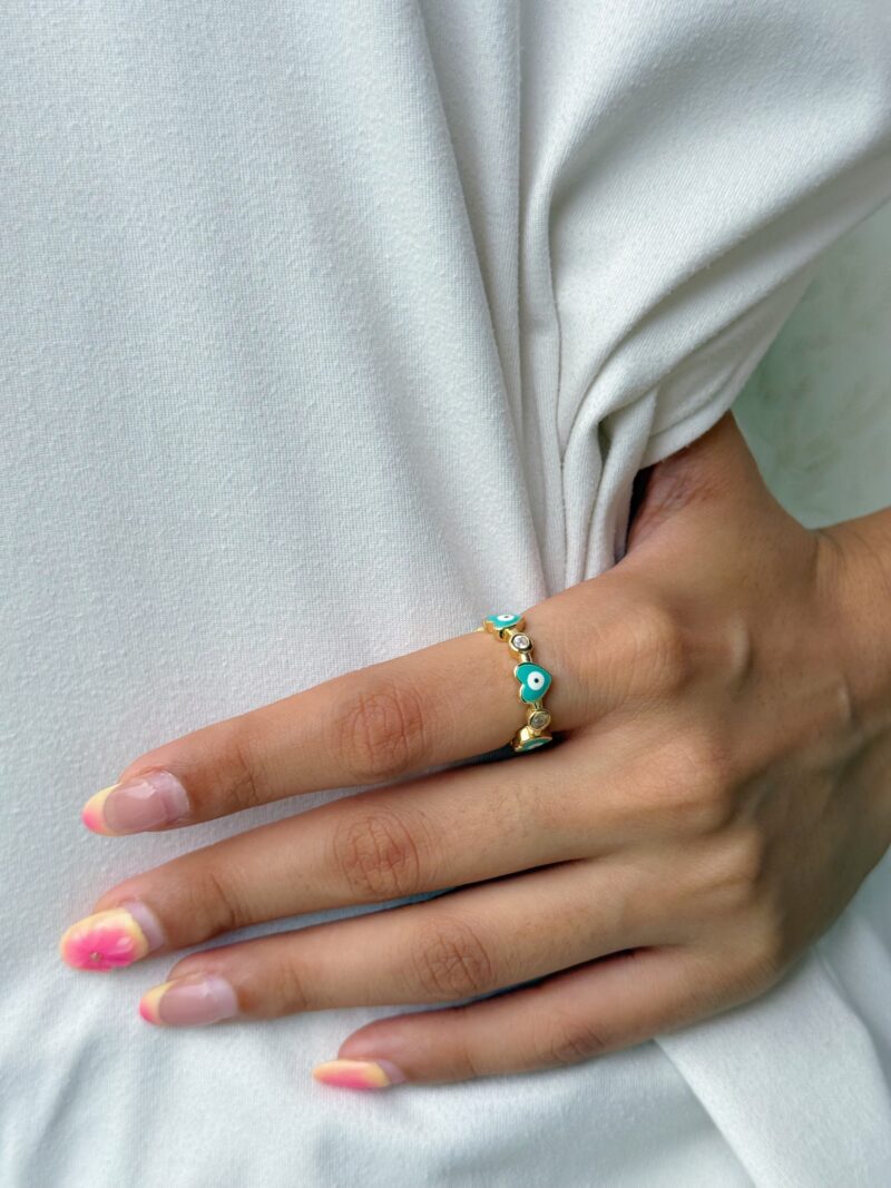 Heart Evil Eye Ring - Image 3