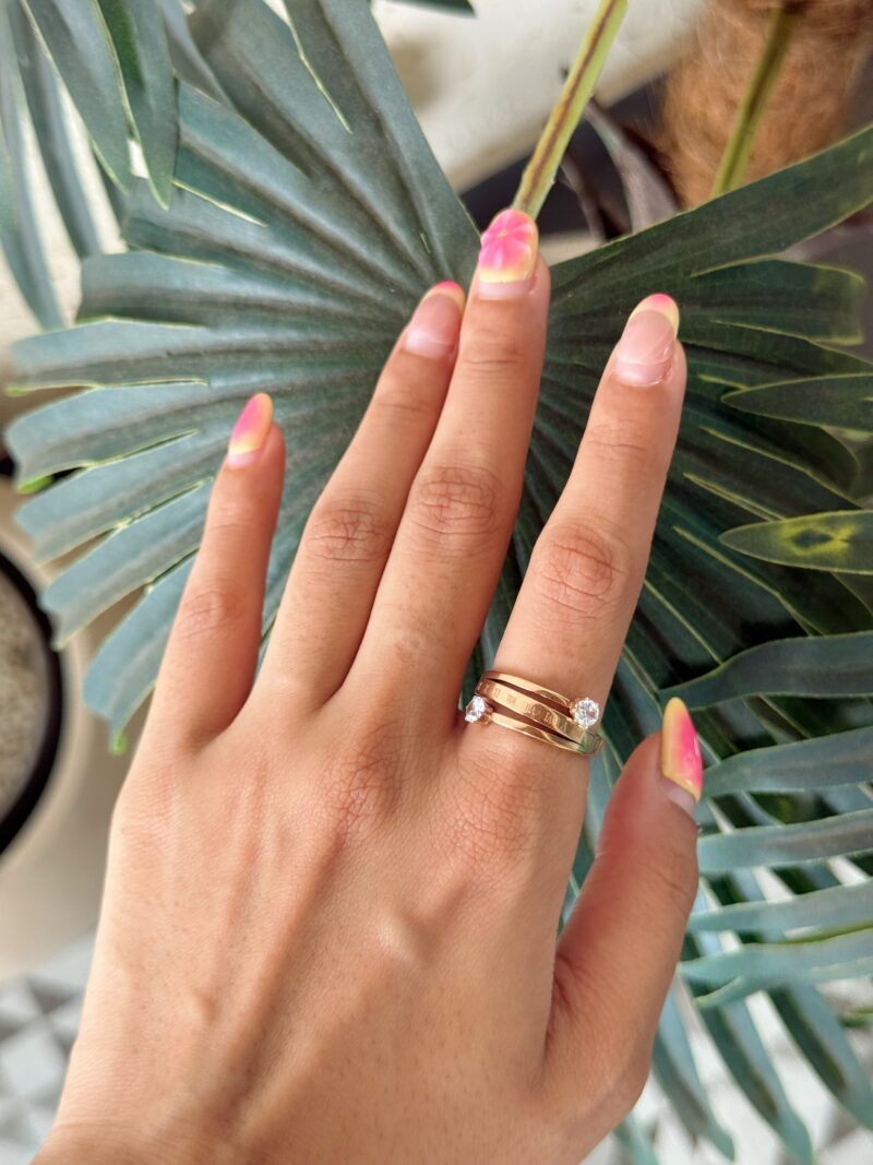 Double Solitaire Ring (Rose Gold)