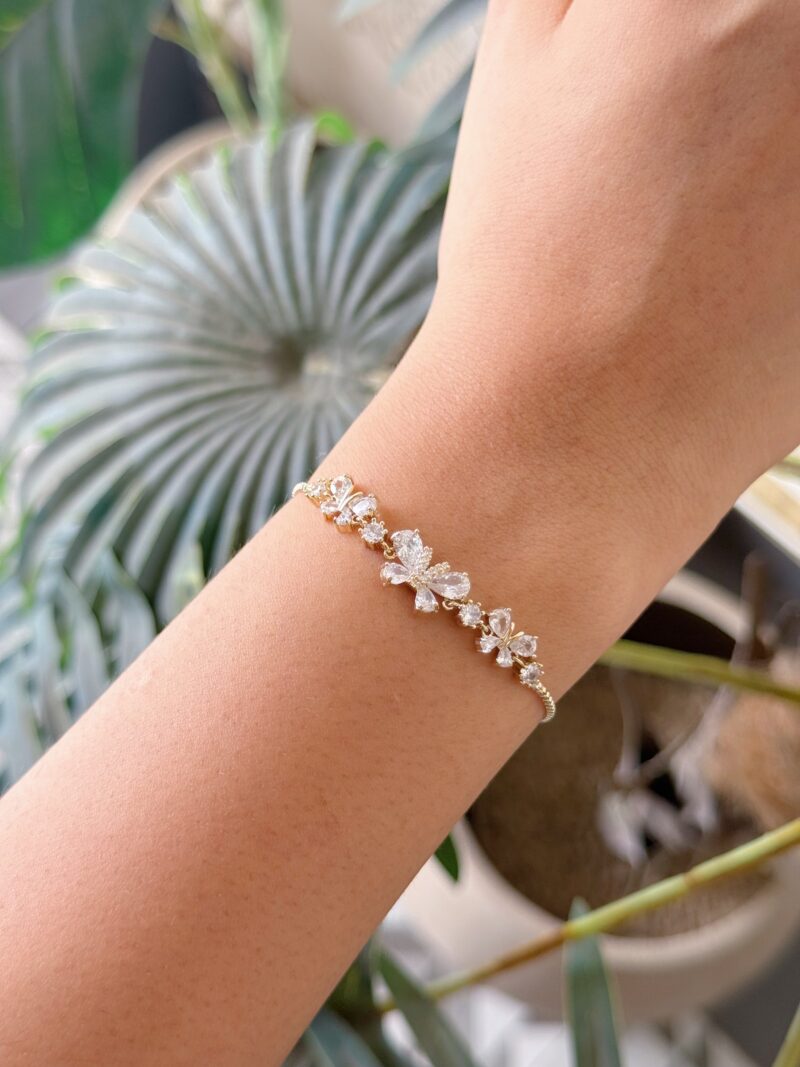Diamond Butterfly Tennis Bracelet - Image 3