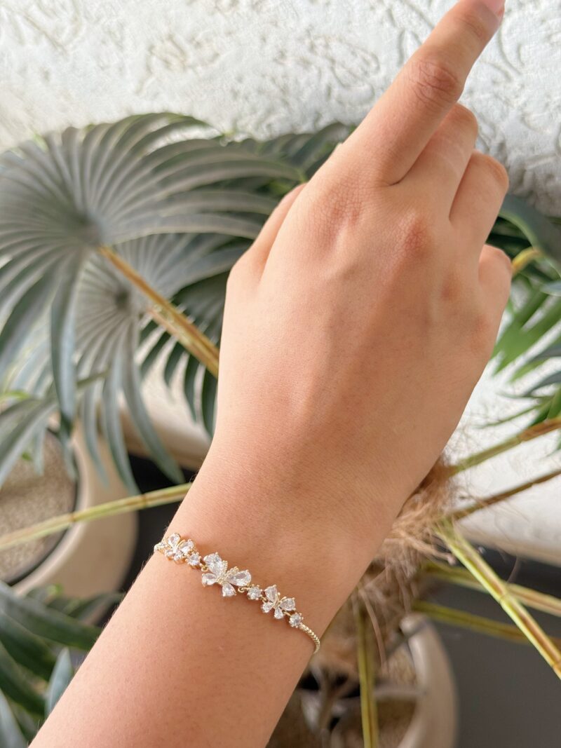 Diamond Butterfly Tennis Bracelet - Image 2