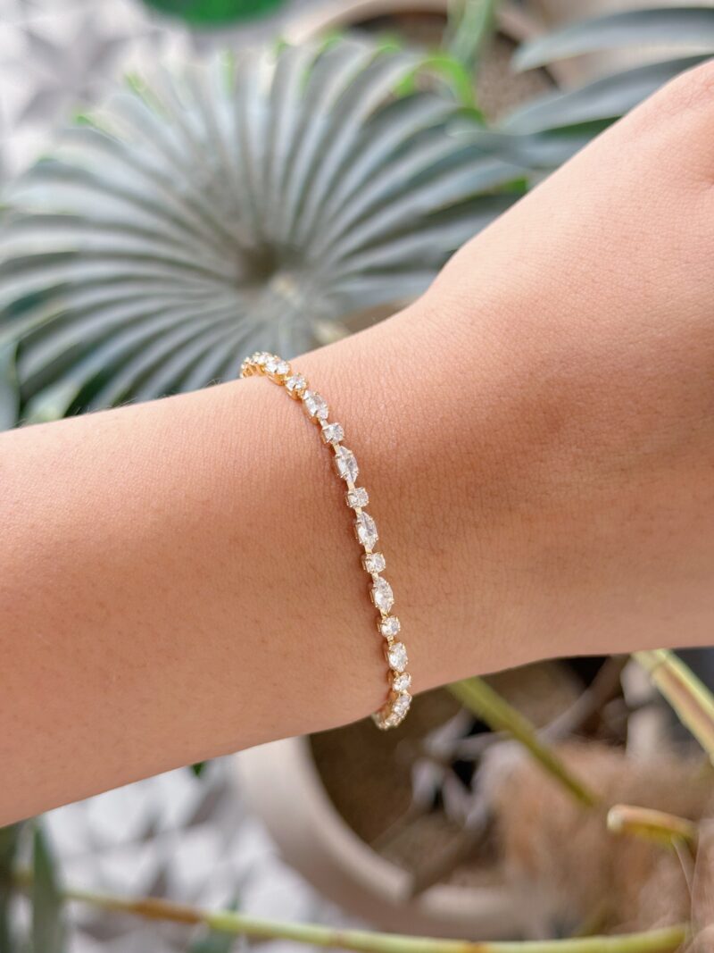Geometric Diamond Tennis Bracelet