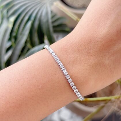 Silver Diamond Tennis Bracelet