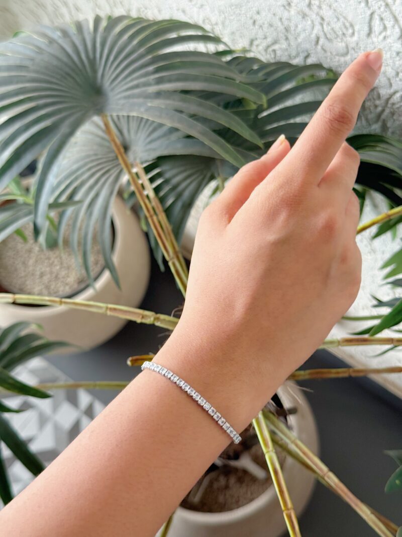 Silver Diamond Tennis Bracelet - Image 3