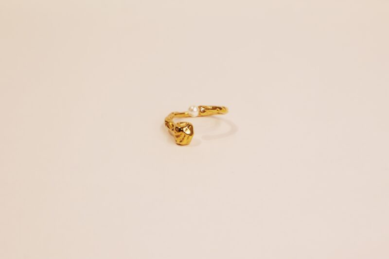 Gold Ring with Pearl Detailing