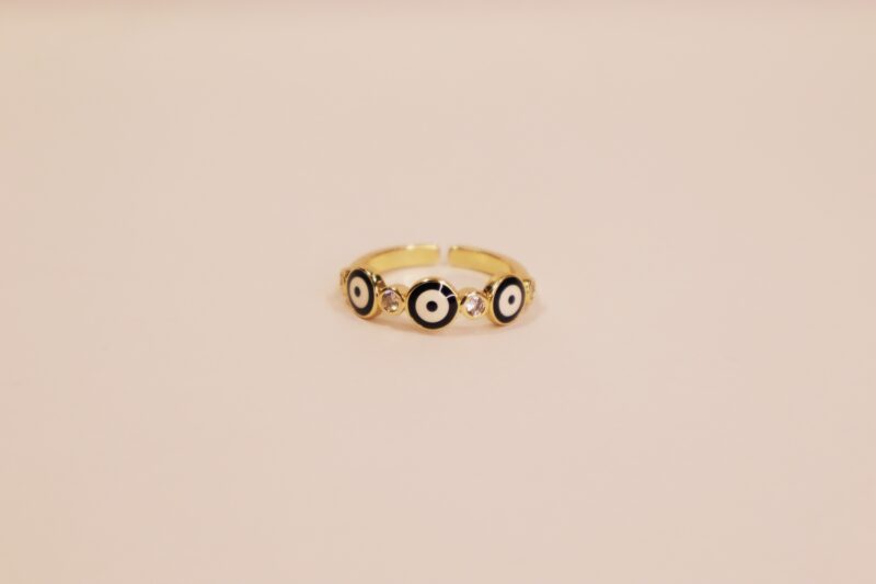 Black Evil Eye Ring - Image 3