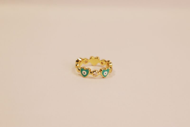 Heart Evil Eye Ring - Image 2