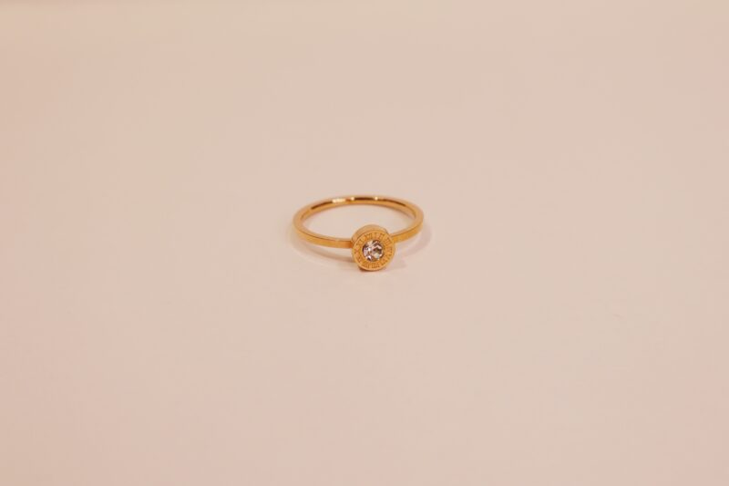 Roman Solitaire Ring (Rose Gold) - Image 2