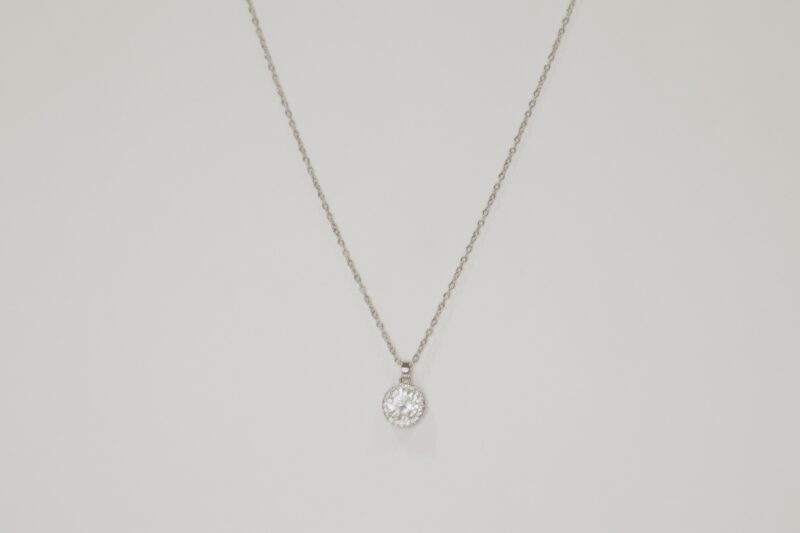 Basic Silver Stone Necklace - Image 2