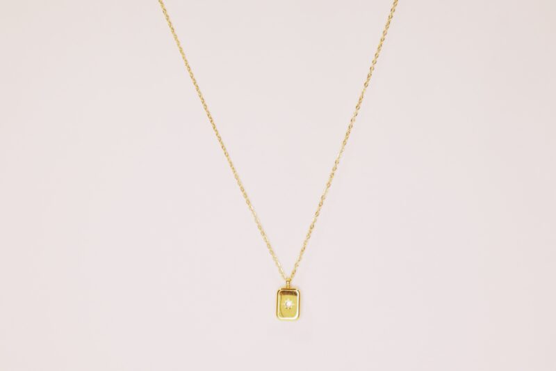 Rectangle Stone Necklace