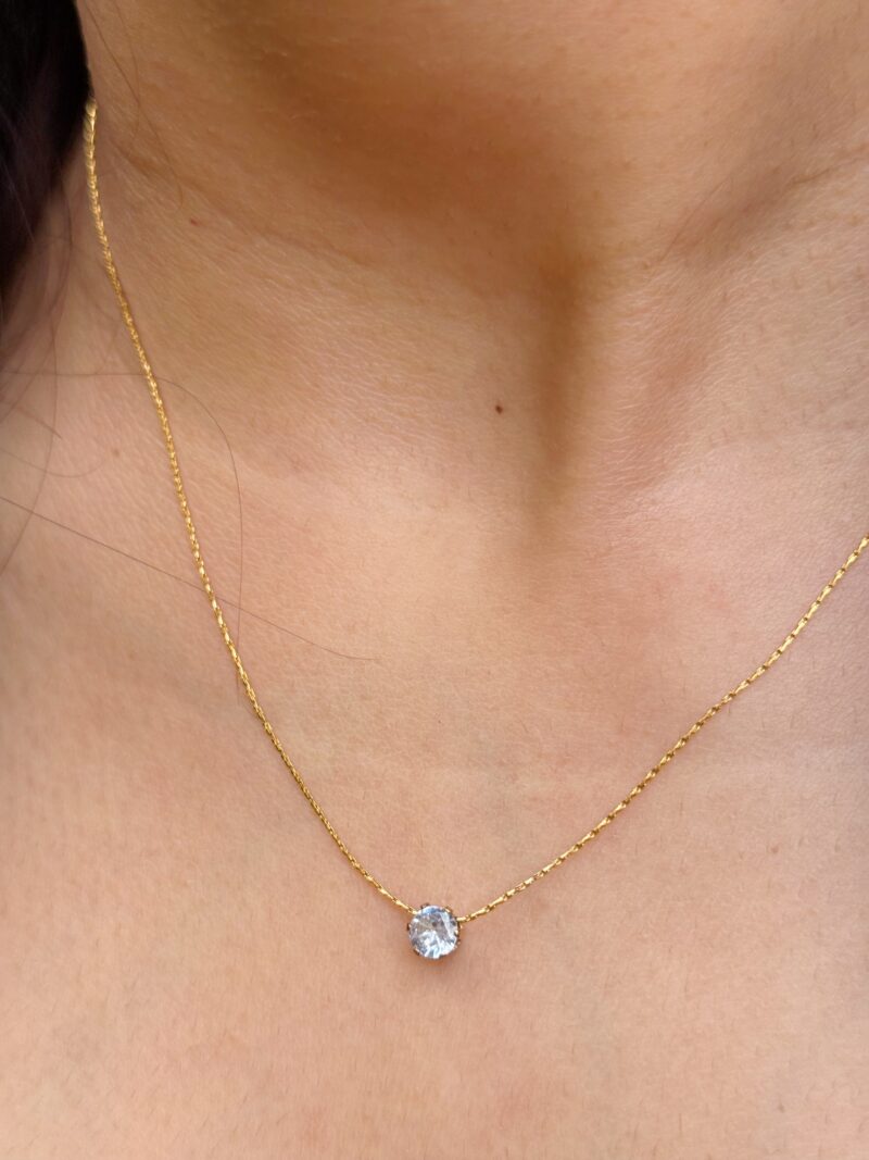 Basic Solitaire Necklace - Image 2