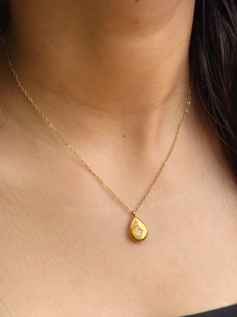 Teardrop Stone Necklace - Image 3
