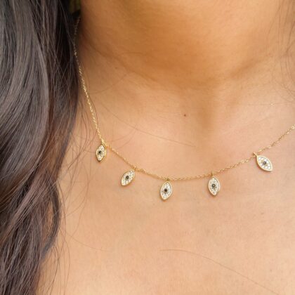 Gold Evil Eye Choker