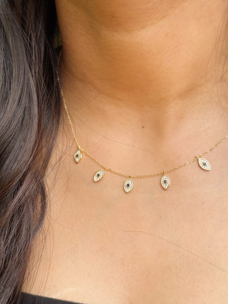 Gold Evil Eye Choker