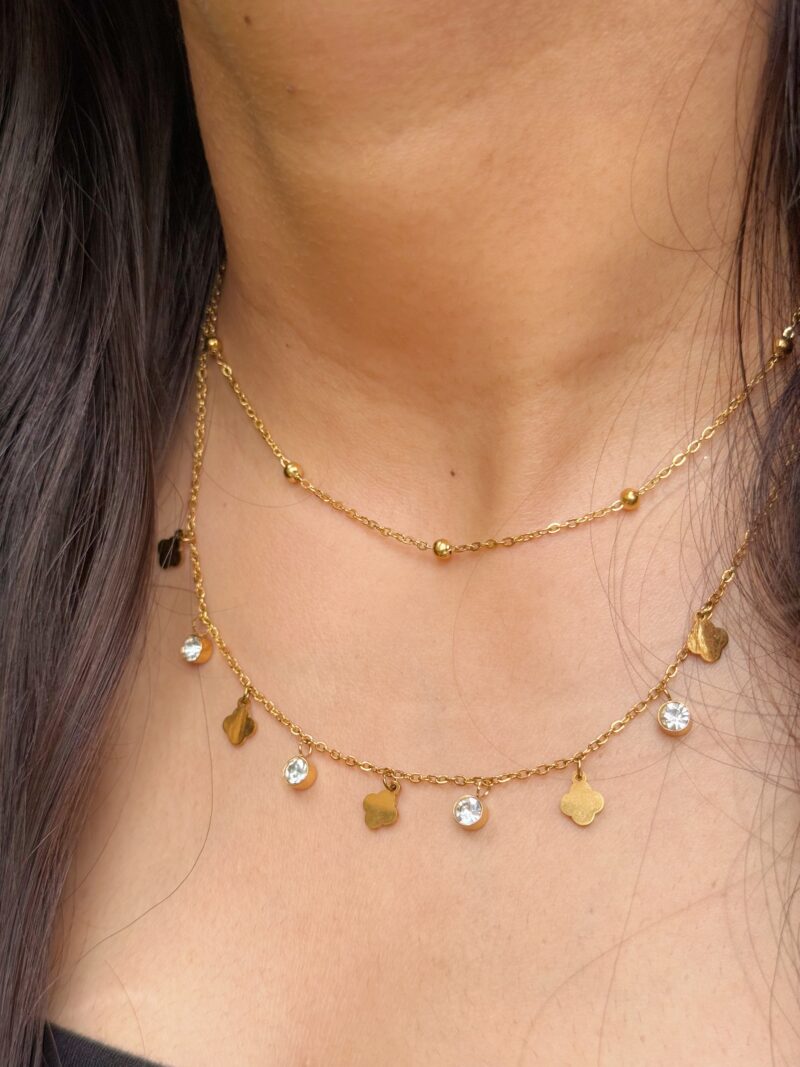 Double Layer Charm Necklace - Image 3