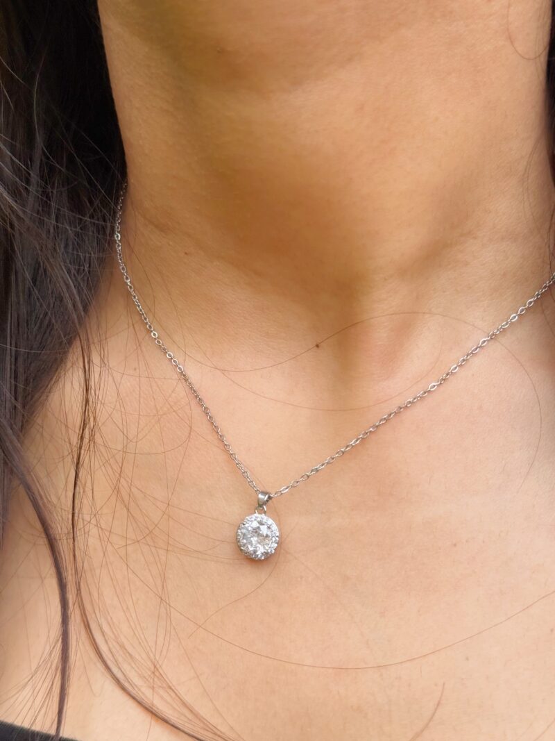 Basic Silver Stone Necklace