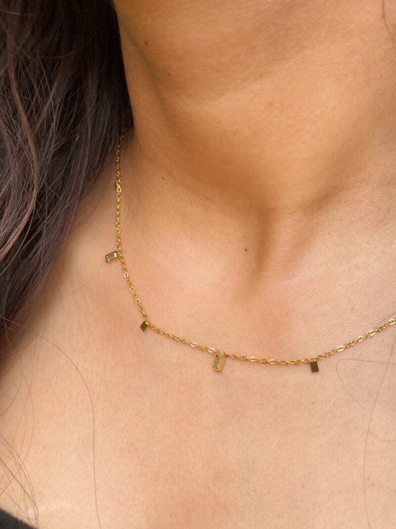 Rectangle Charm Necklace - Image 2