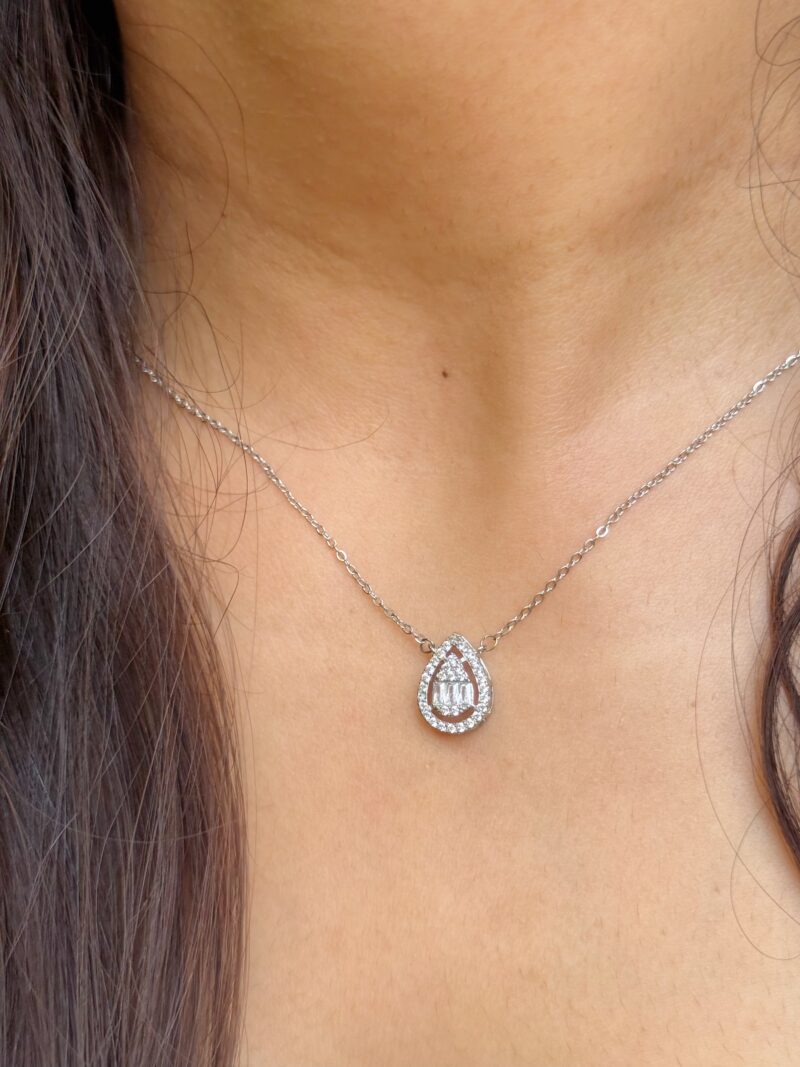 Teardrop Diamond Necklace - Image 2