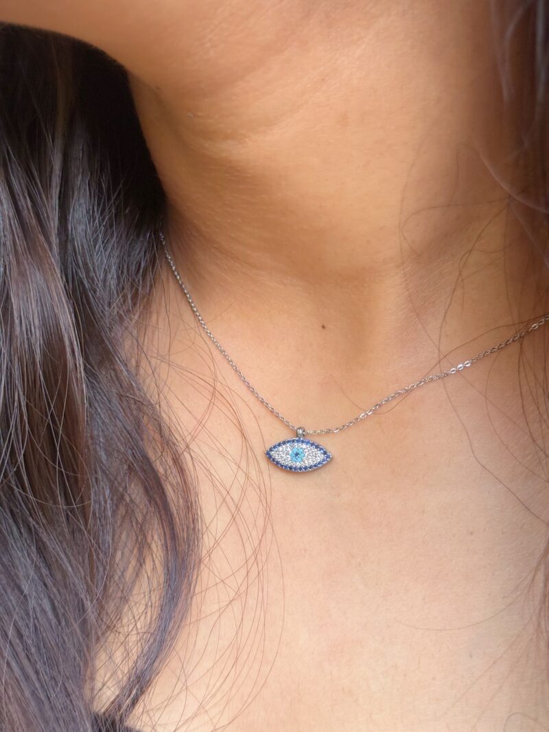 Silver Evil Eye Necklace